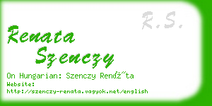 renata szenczy business card